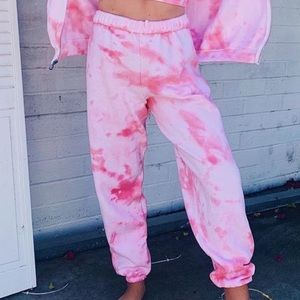 Pink Tie Dye Joggers